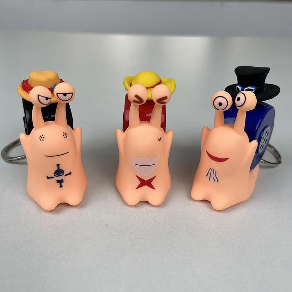 Den Den Mushi Sound Recording Keychain – Luffy, Sabo & Ace
