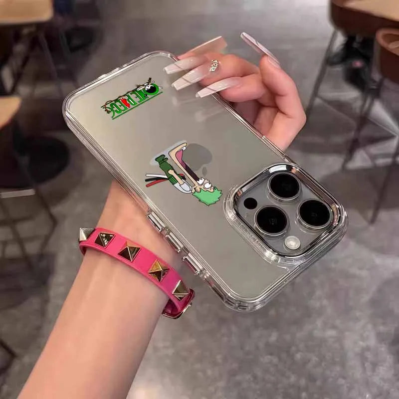 One Piece Transparent Silicone iPhone Funny Case