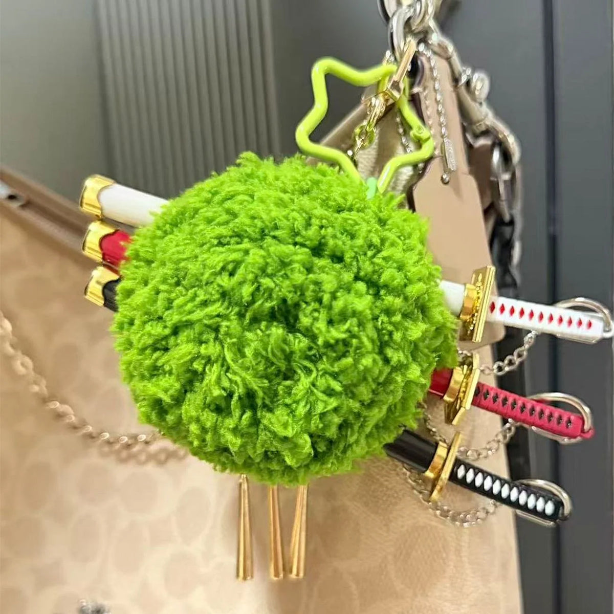 Zoro Plush Backpack Keychain