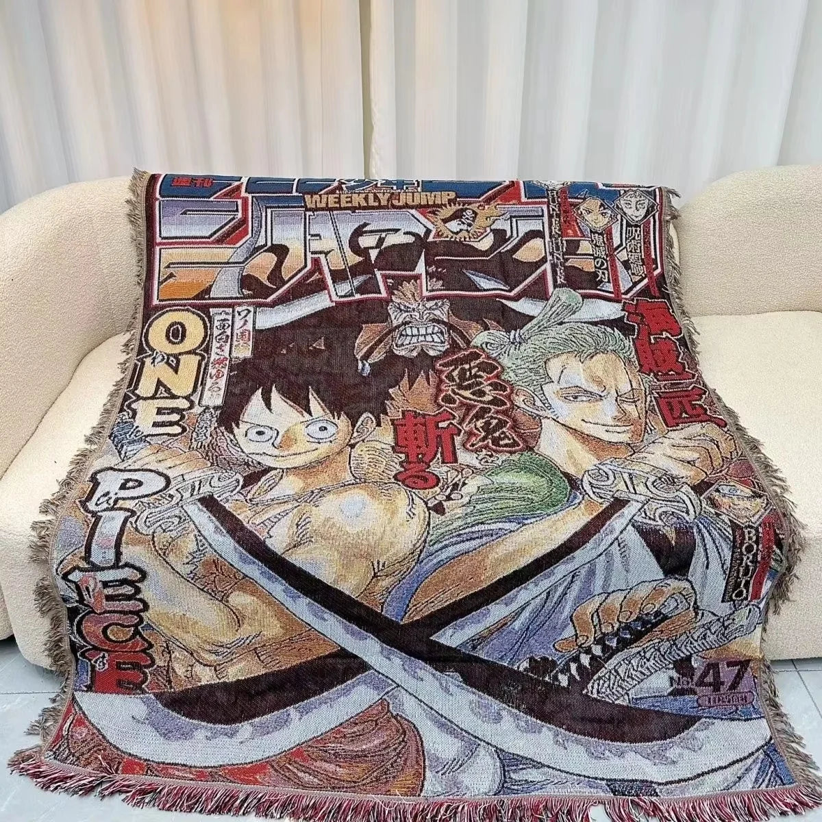 Anime Cotton Throw Blanket
