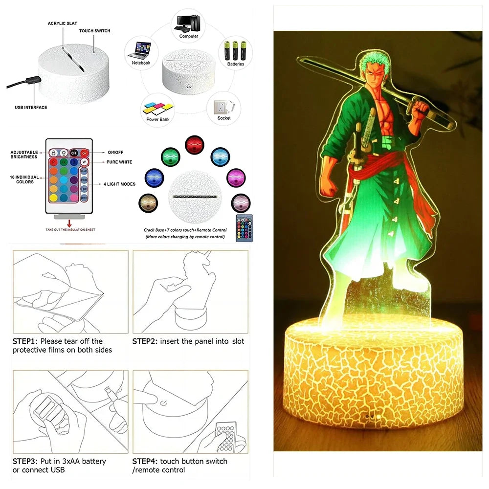 One Piece 3D LED
