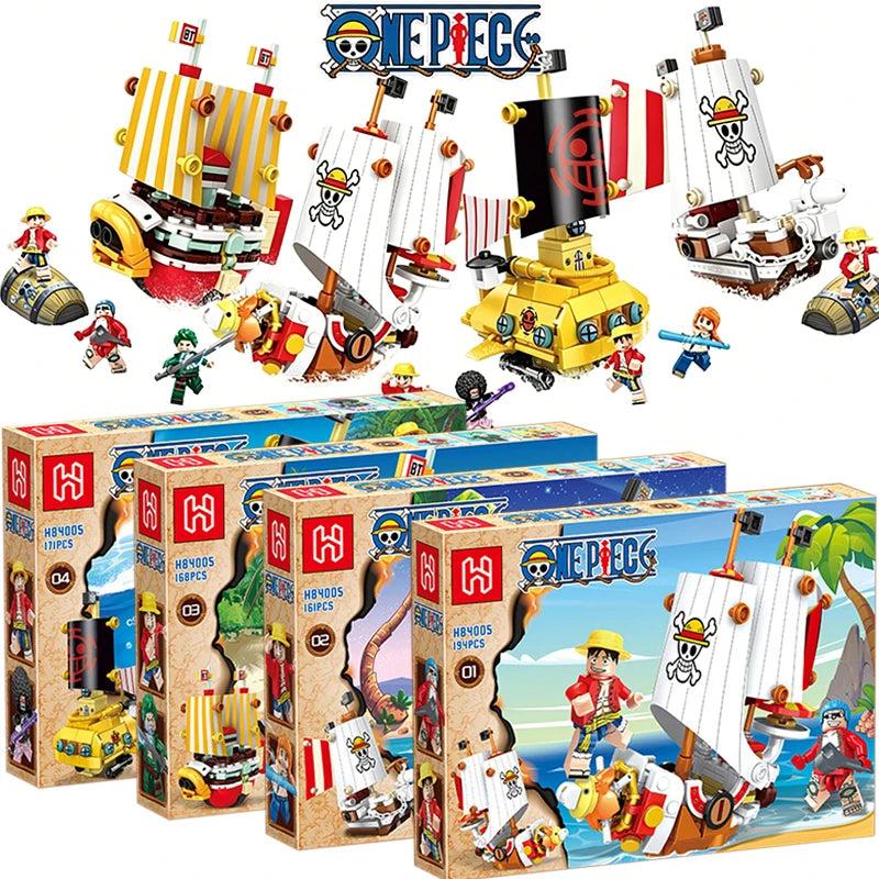 One Piece Thousand Sunny & Going Merry Building Blocks