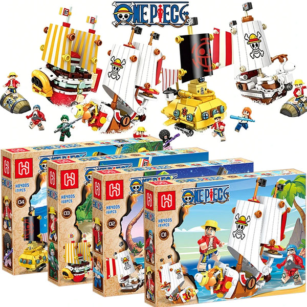 One Piece Thousand Sunny & Going Merry Building Blocks