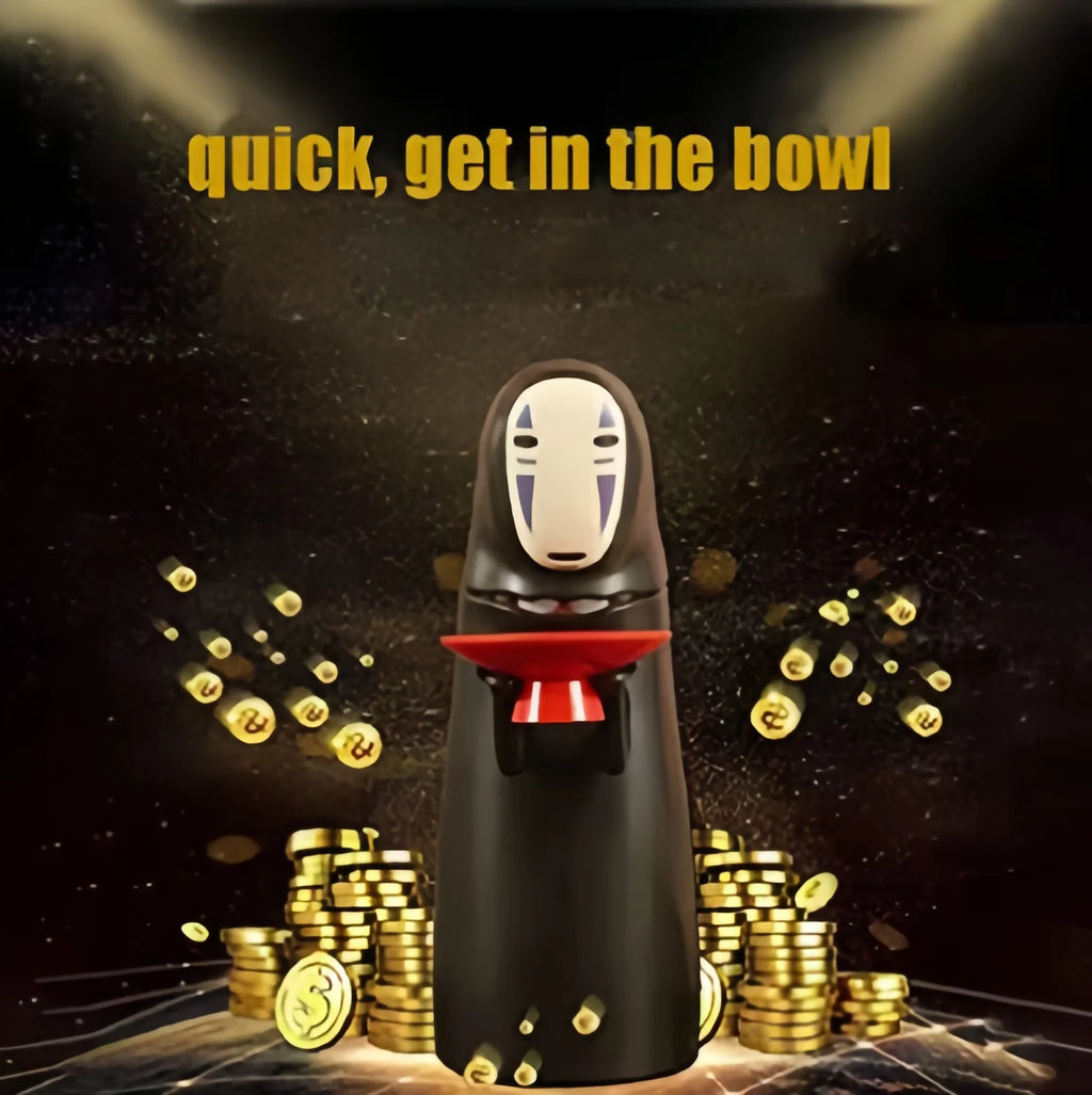 No-Face Piggy Bank Figure