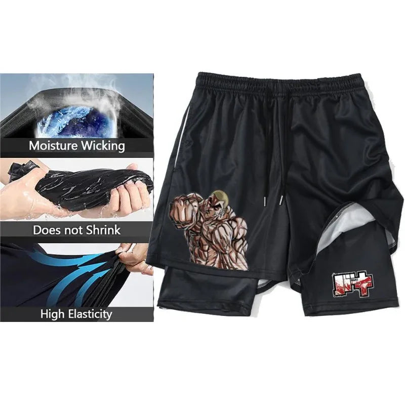 All Animes 2-in-1 Gym Shorts