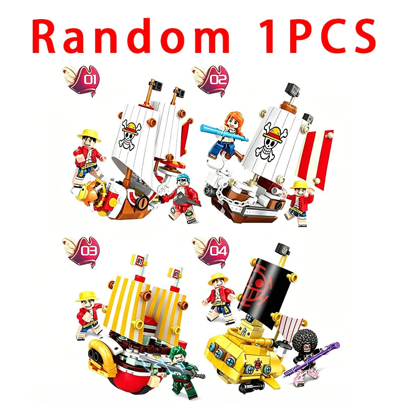 One Piece Thousand Sunny & Going Merry Building Blocks