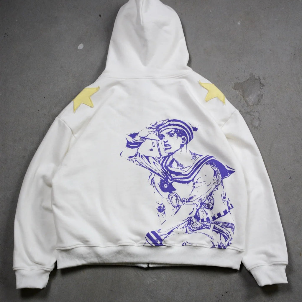 JJBA Harajuku Zip-Up Hoodie