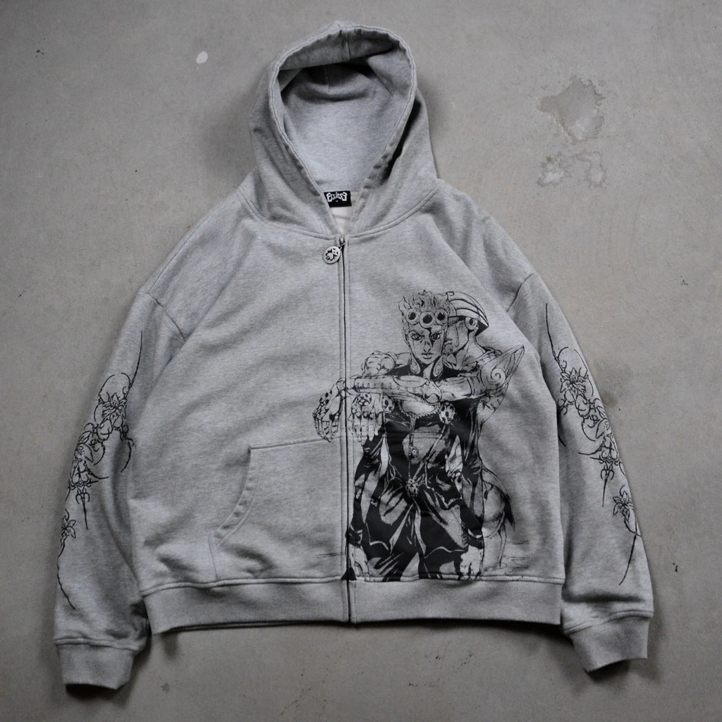 JJBA Harajuku Zip-Up Hoodie