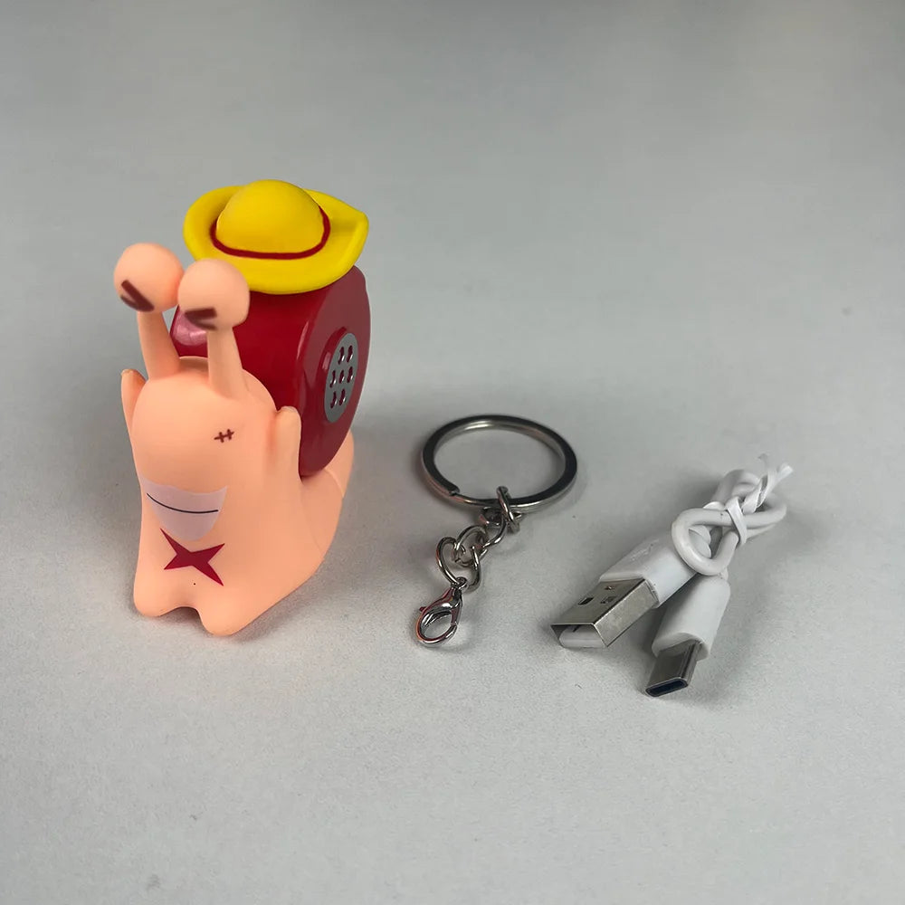 Den Den Mushi Sound Recording Keychain – Luffy, Sabo & Ace