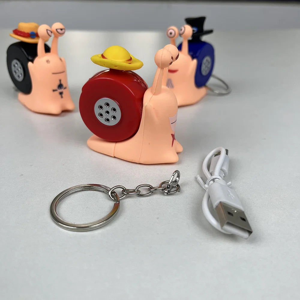 Den Den Mushi Sound Recording Keychain – Luffy, Sabo & Ace