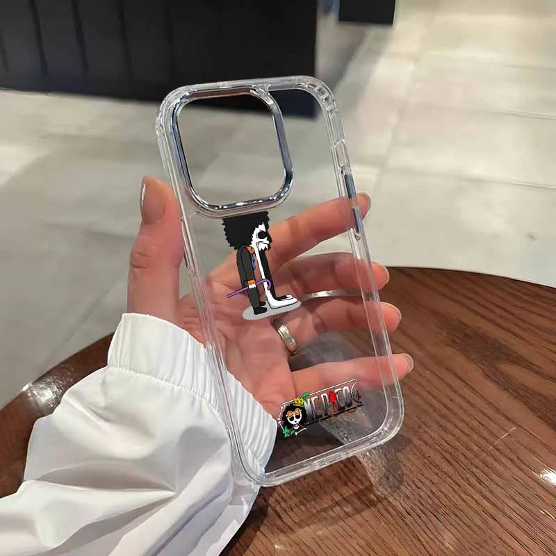 One Piece Transparent Silicone iPhone Funny Case