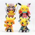 Pikachu Cosplay Demon Slayer 4-in-1 Figure Set