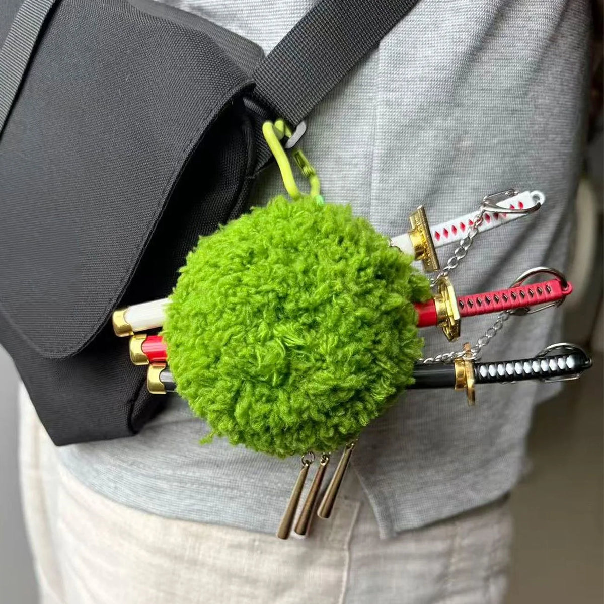 Zoro Plush Backpack Keychain
