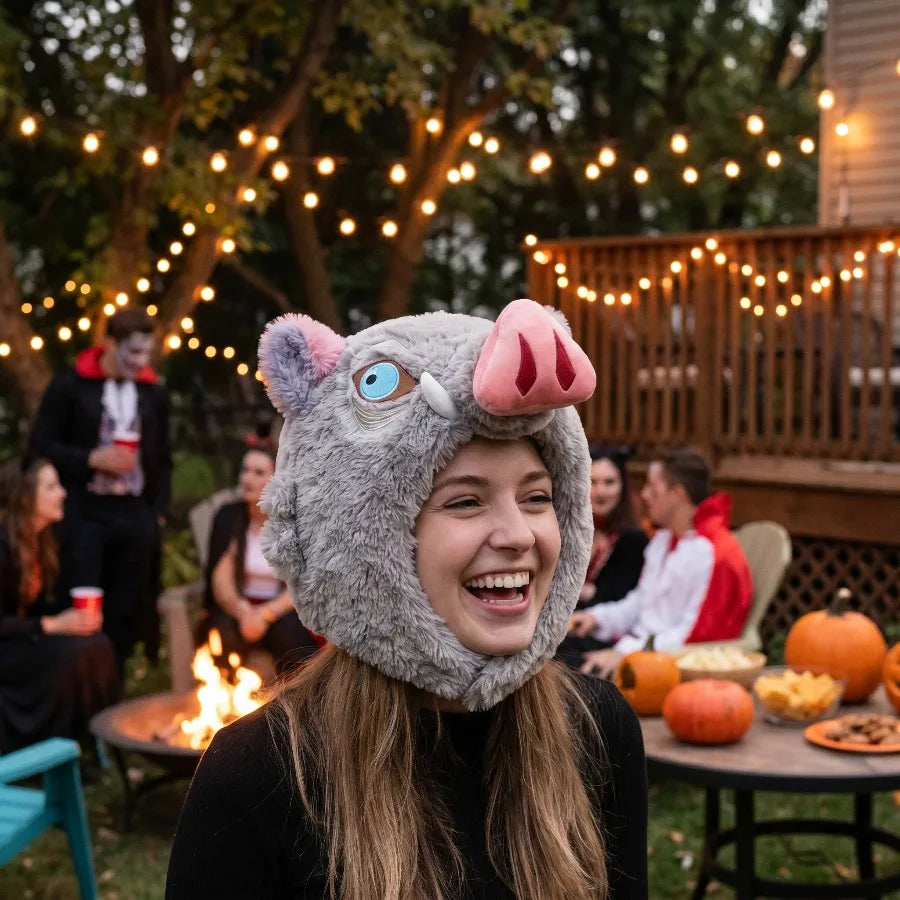 Inosuke Boar Plush Hat