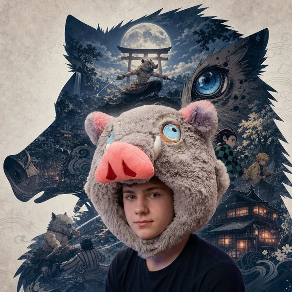 Inosuke Boar Plush Hat