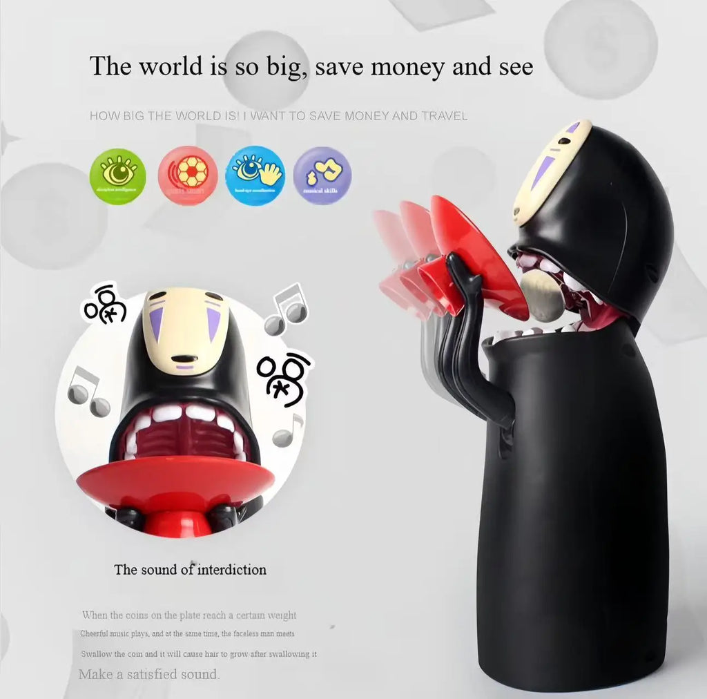 No-Face Piggy Bank Figure