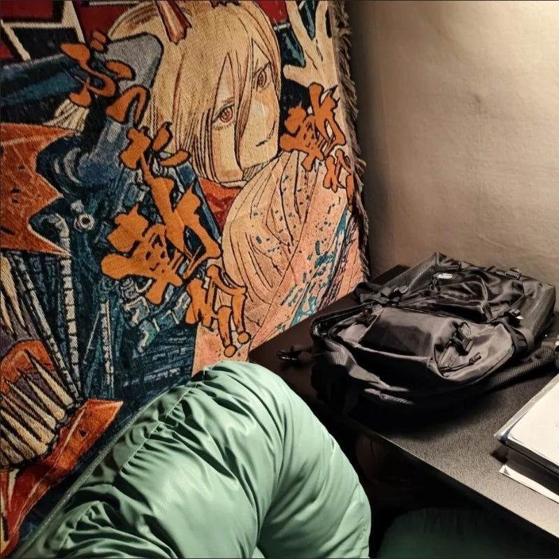 Anime Cotton Throw Blanket