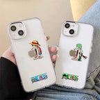 One Piece Transparent Silicone iPhone Funny Case