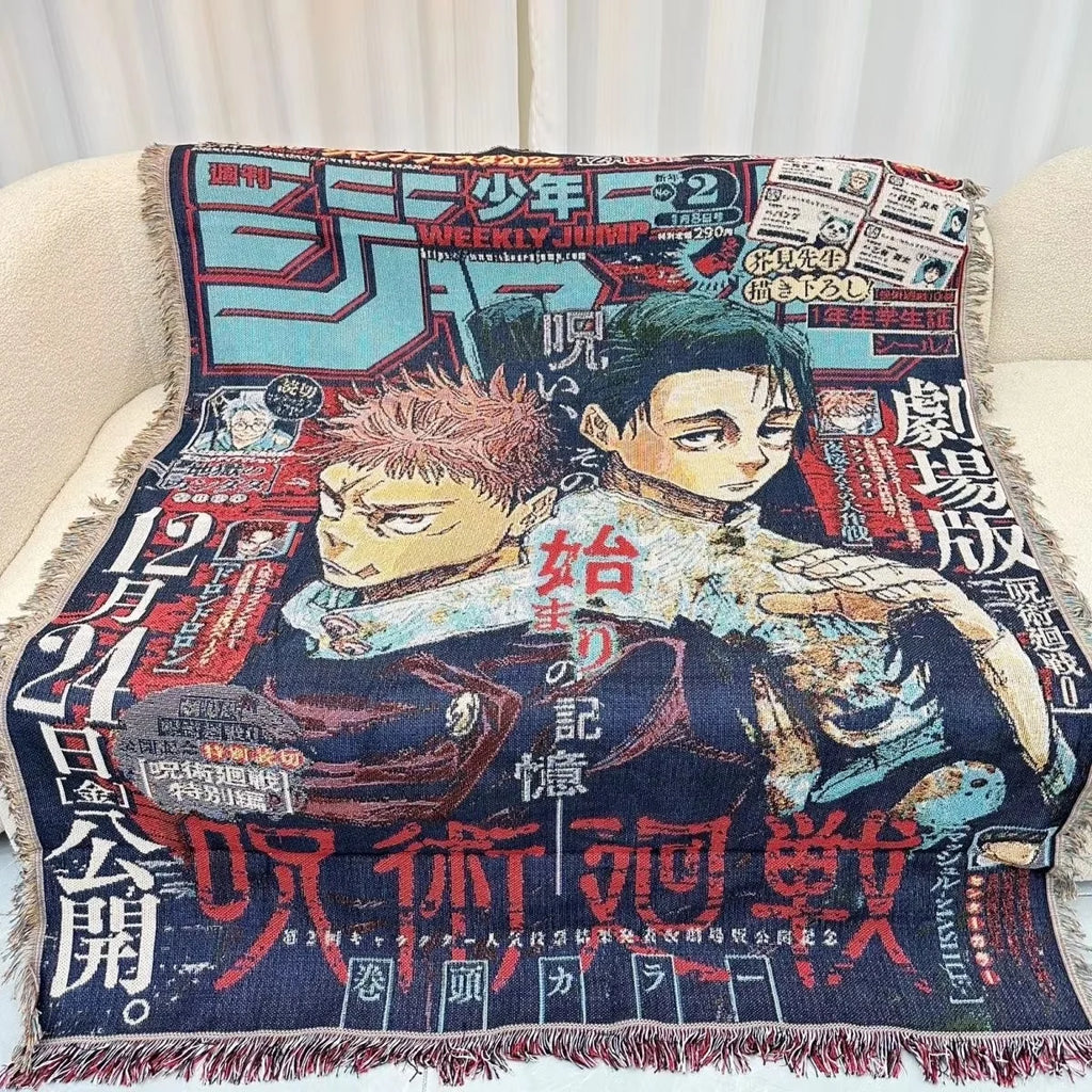 Anime Cotton Throw Blanket
