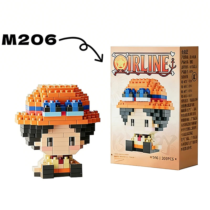 One Piece Sun God Nika Luffy Micro Building Block Set