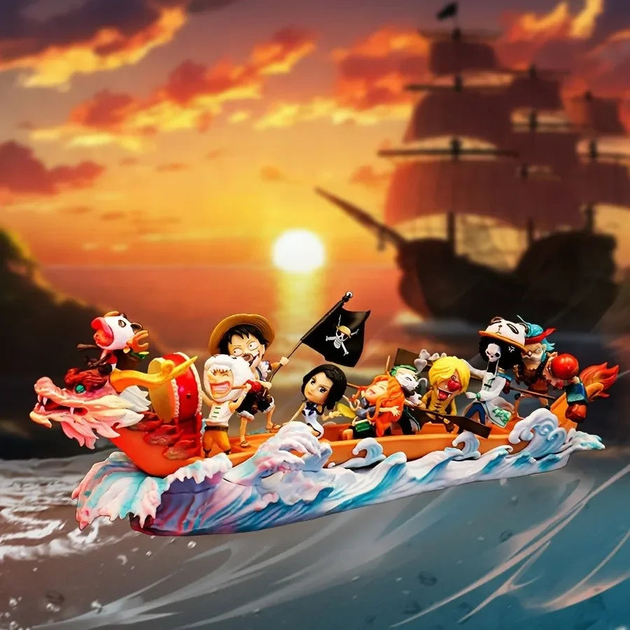 One Piece Straw Hat Crew Pirate Ship Figure Set 36cm