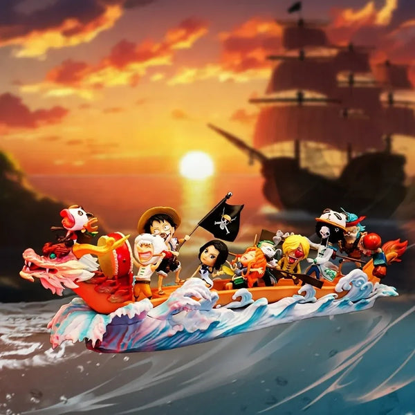 One Piece Straw Hat Crew Pirate Ship Figure Set 36cm