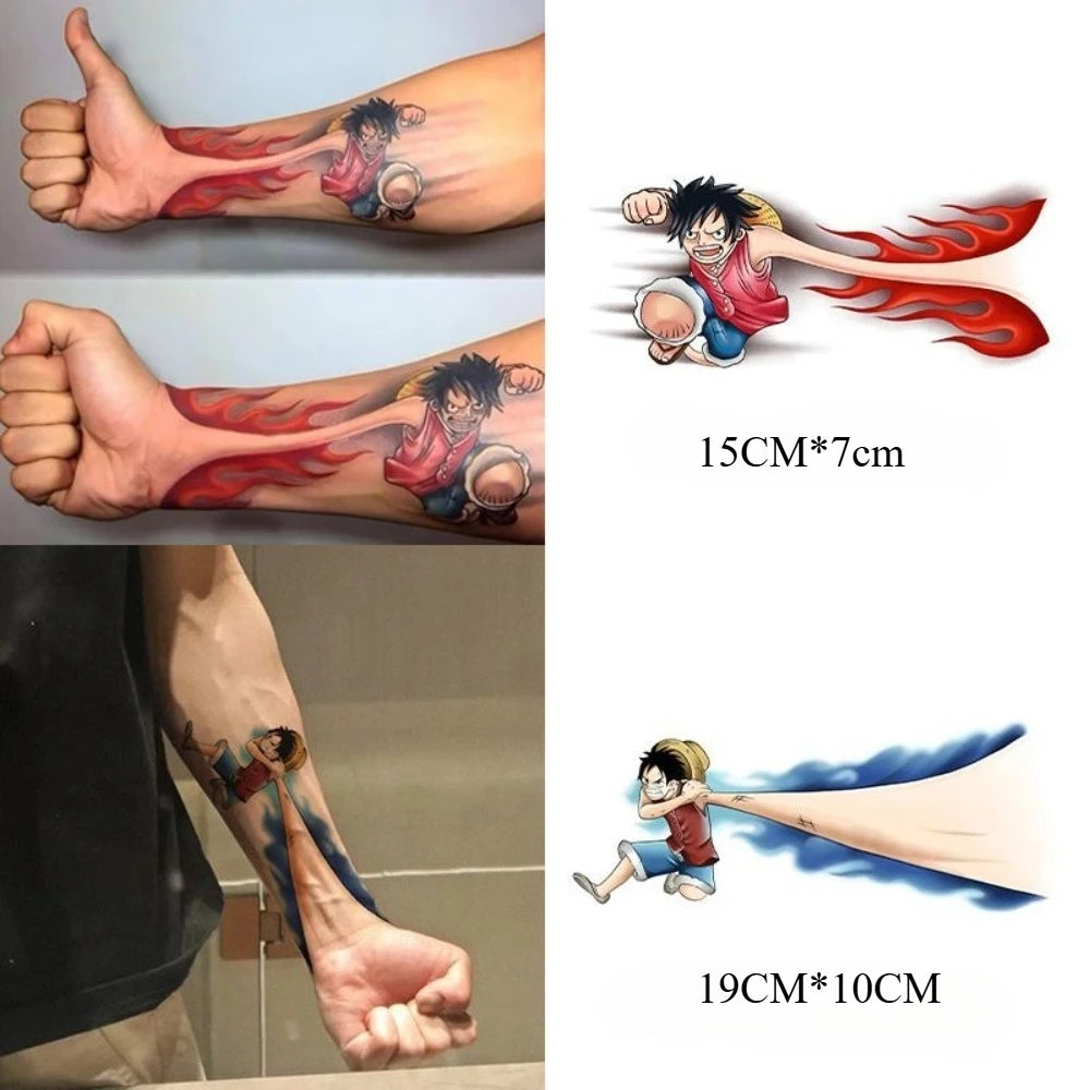 One Piece Luffy Waterproof Temporary Tattoo Stickers