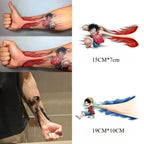 One Piece Luffy Waterproof Temporary Tattoo Stickers