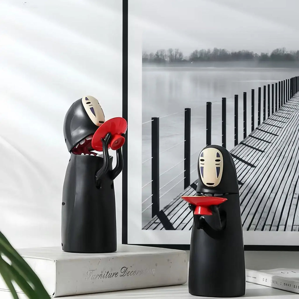 No-Face Piggy Bank Figure