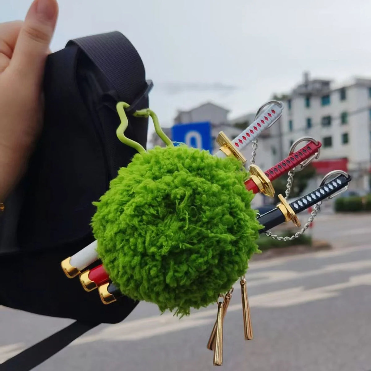 Zoro Plush Backpack Keychain