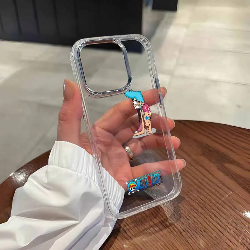 One Piece Transparent Silicone iPhone Funny Case