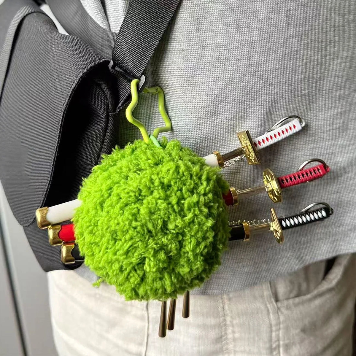 Zoro Plush Backpack Keychain