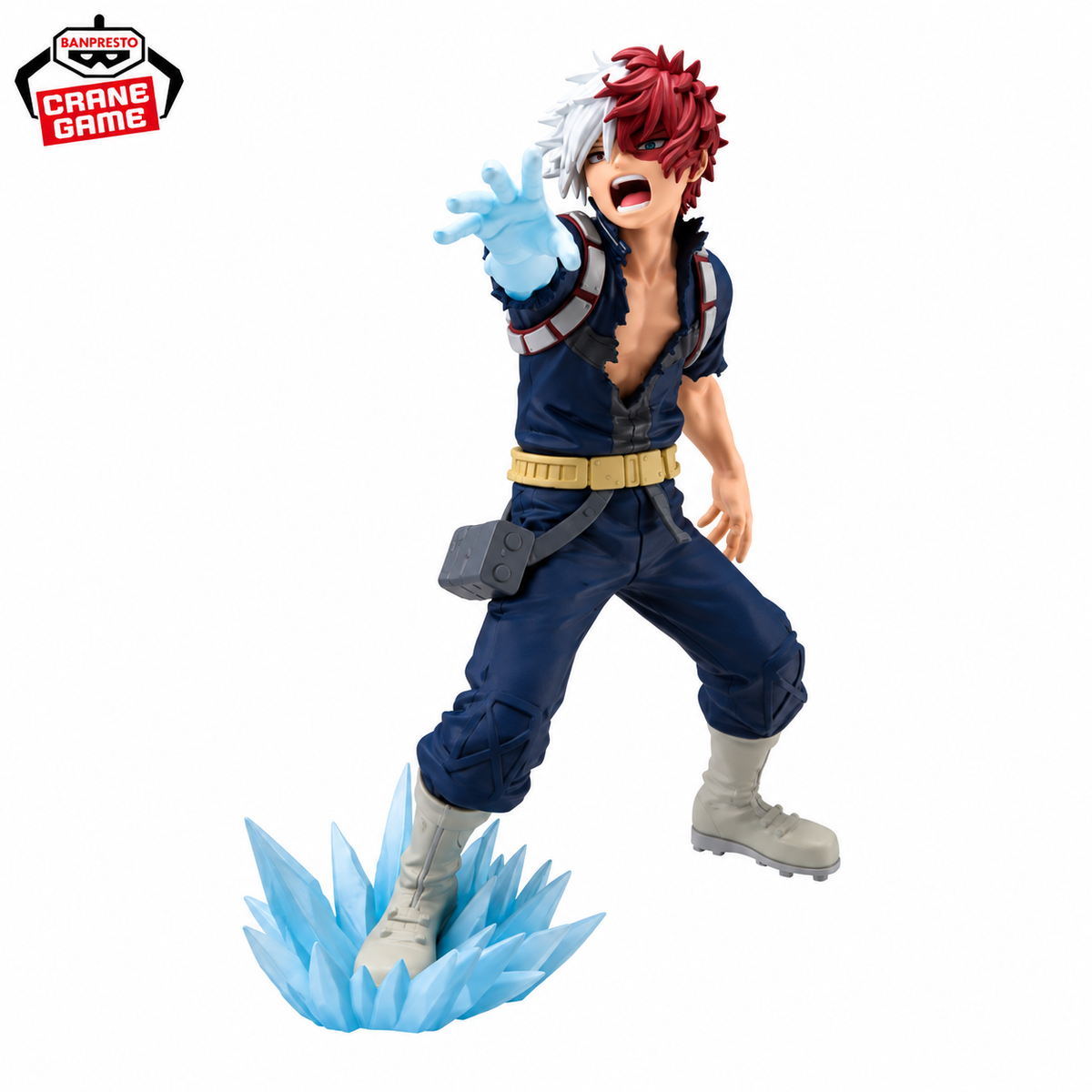 Full Shoto Todoroki figure with ice base on white background
